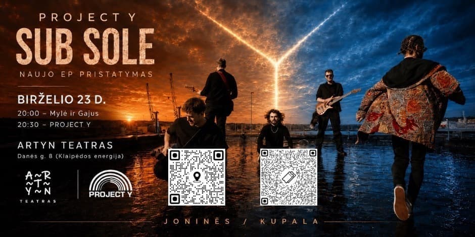 Project Y | SUB SOLE albumo pristatymas | Joninės | Birželio 23 d. | 19:30 | Klaipėda