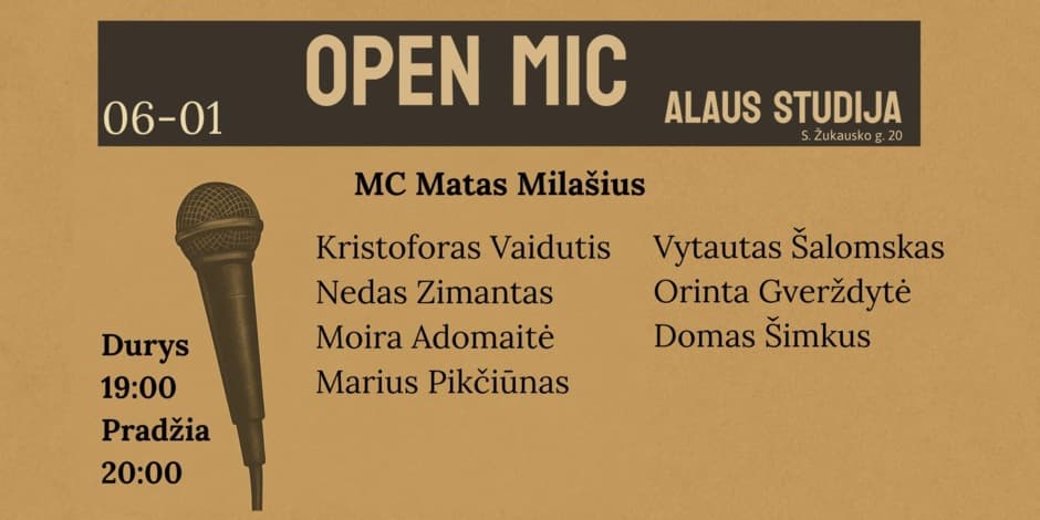 Open mic Alaus studija