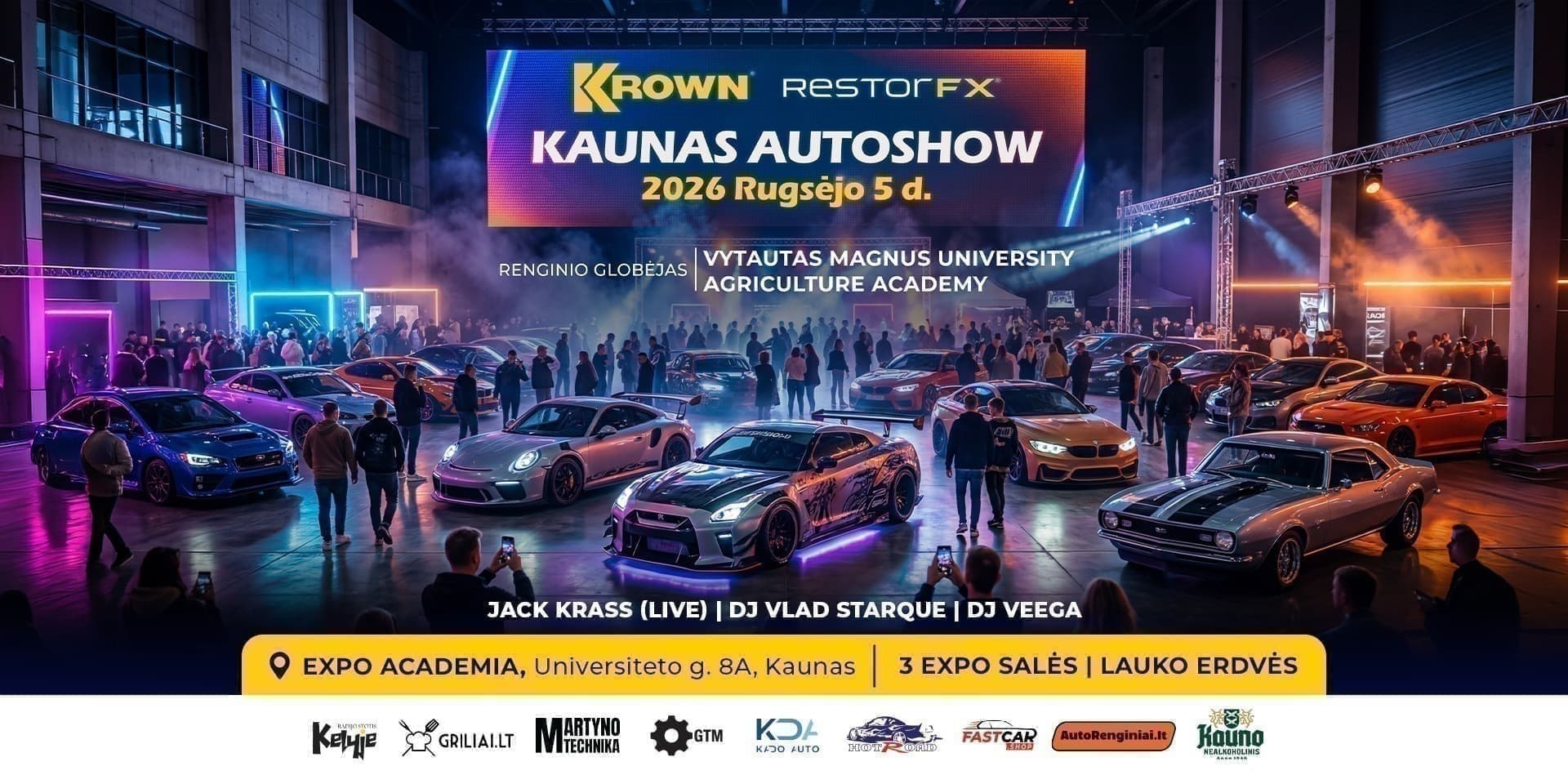 Krown Kaunas Autoshow 2026 Rugsėjo 5 d. (Powered by RestorFX)