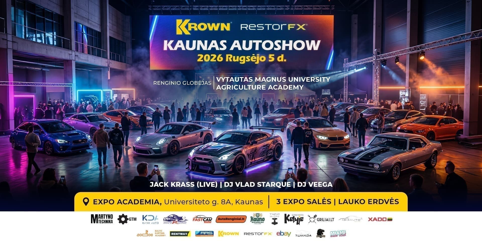 Krown Kaunas Autoshow 2026 Rugsėjo 5 d. (Powered by RestorFX)