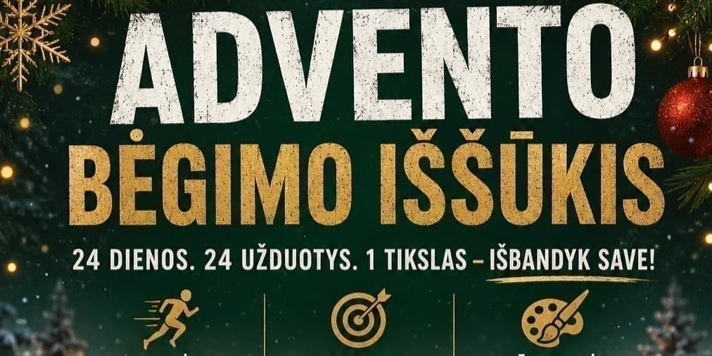 Advento bėgimo iššūkis 2026