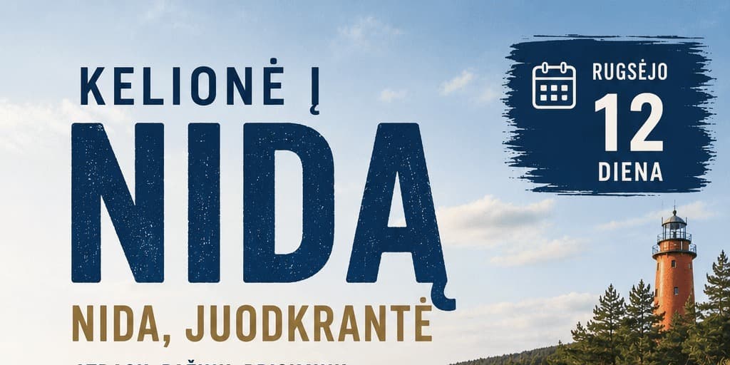 Auksinis ruduo Nidoje: pažintinė dienos išvyka ( Tauragė - Šilalė - Kvėdarna )