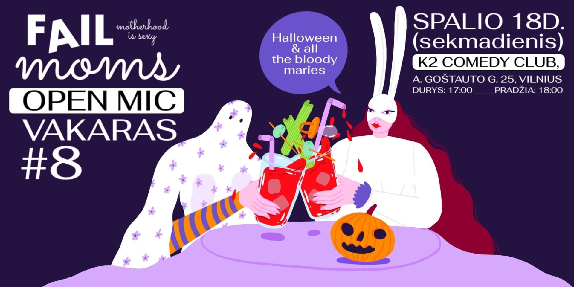 FAIL MOMS open mic vakaras_ vol. #8 | Halloween & all the bloody maries