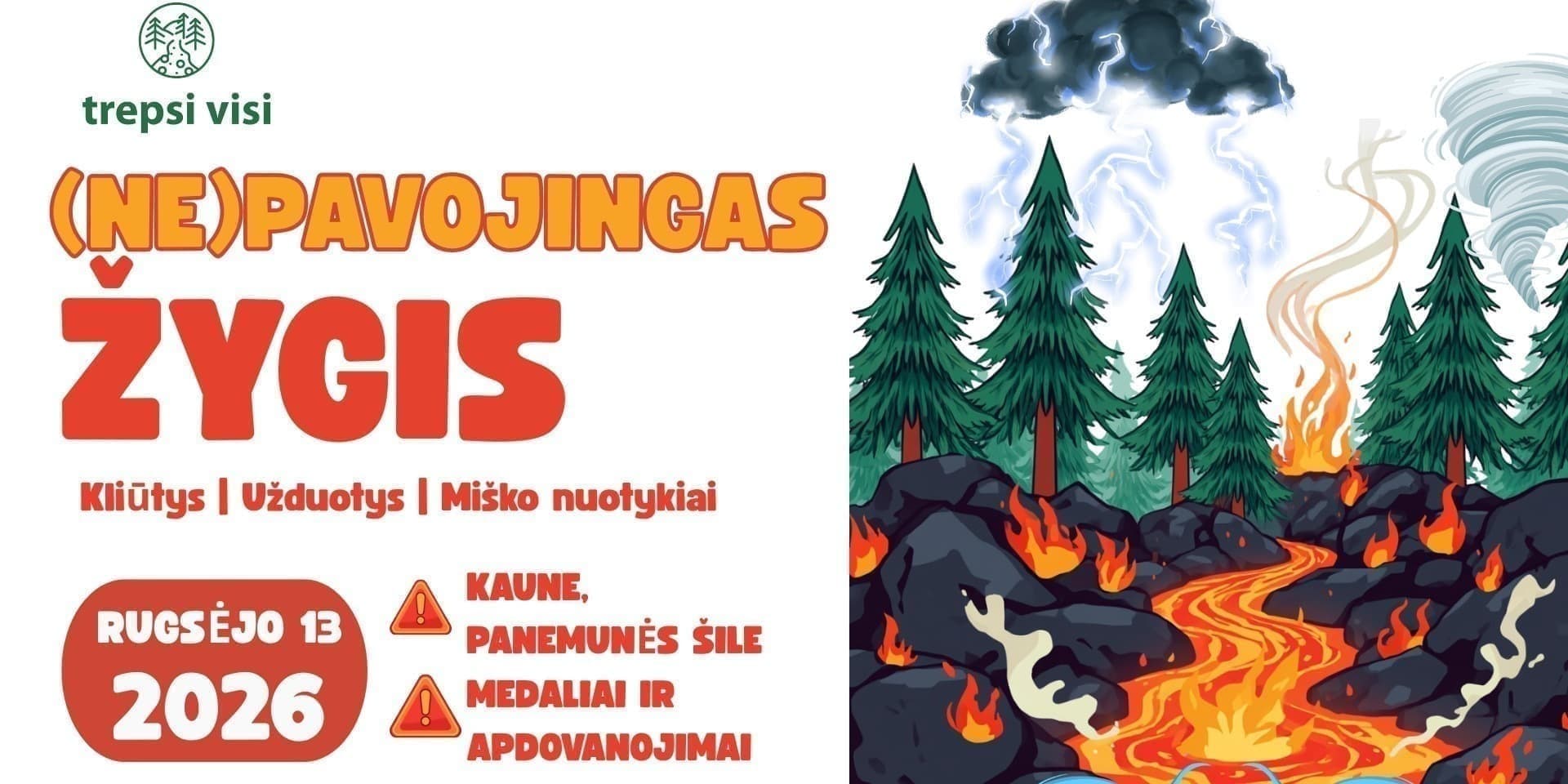 (NE)PAVOJINGAS ŽYGIS - 4,5 km žygis Kaune su kliūtimis ir užduotimis