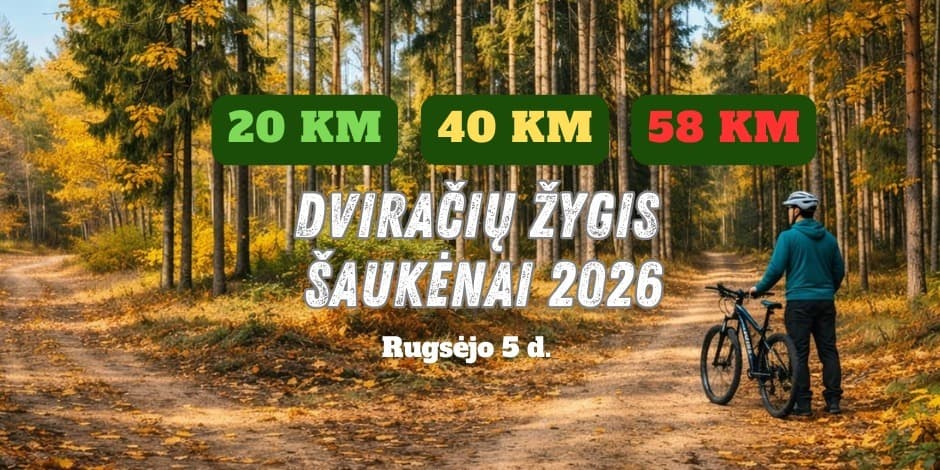 Dviračių žygis Šaukėnai 2026