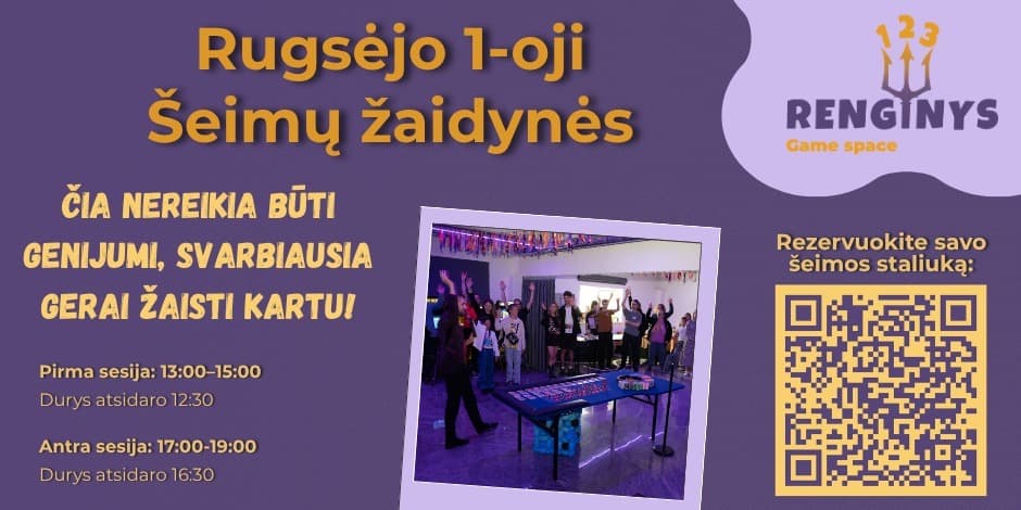 Rugsėjo 1d. šeimų protų kovos su 123 Renginys