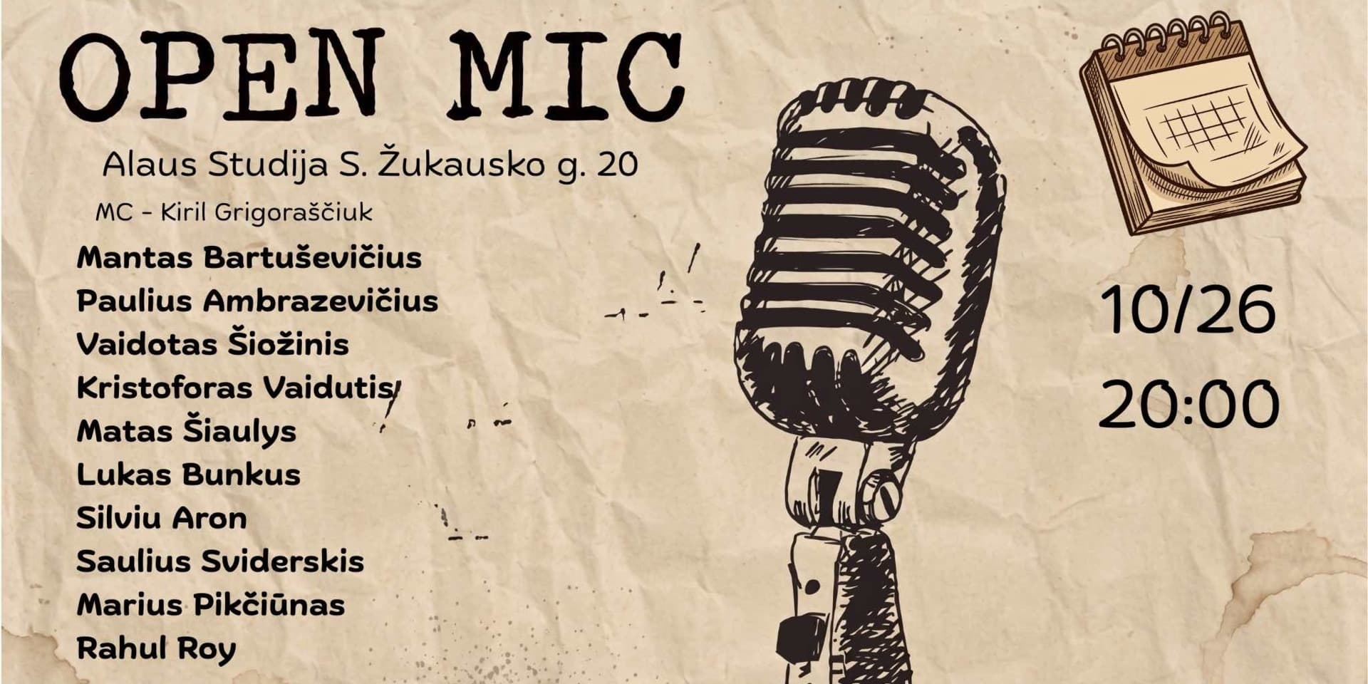 Open mic Alaus Studija