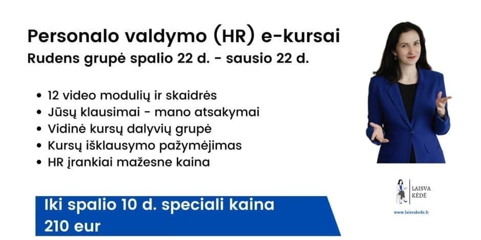 Personalo valdymo (HR) e-kursai