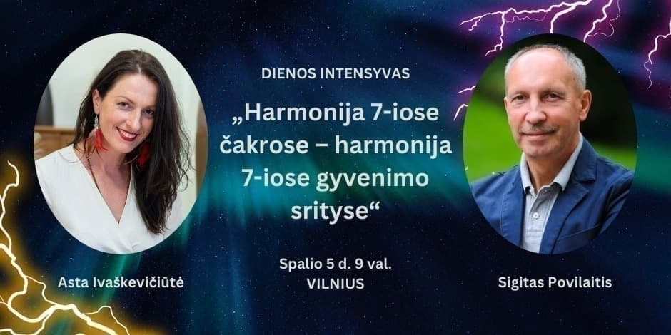 Dienos intensyvas „Harmonija 7-iose čakrose – harmonija 7-iose gyvenimo srityse“