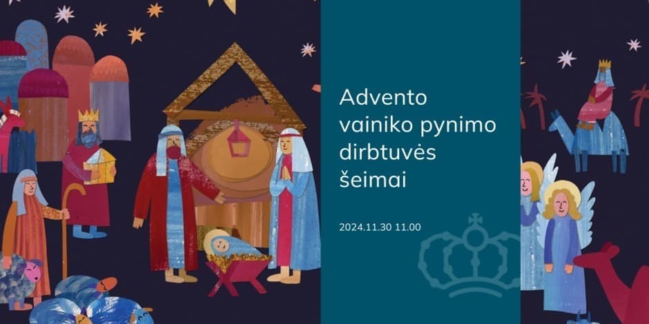 Advento vainiko pynimo dirbtuvės šeimai