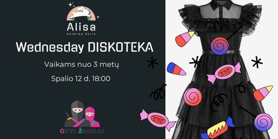 Diskoteka vaikams - Linksmoji Wednesday