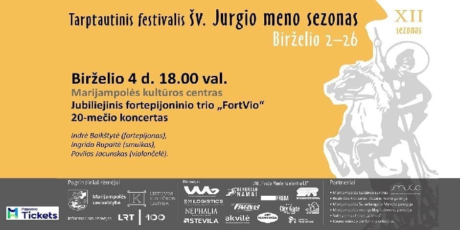 Jubiliejinis fortepijoninio trio „FortVio“ 20 - mečio koncertas