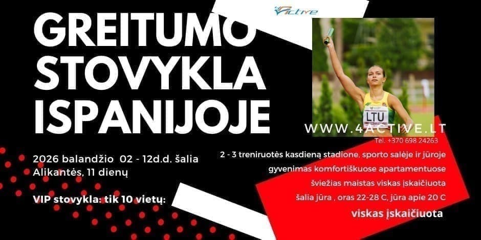 Greitumo stovykla Ispanijoje balandžio 19 - 30 d.