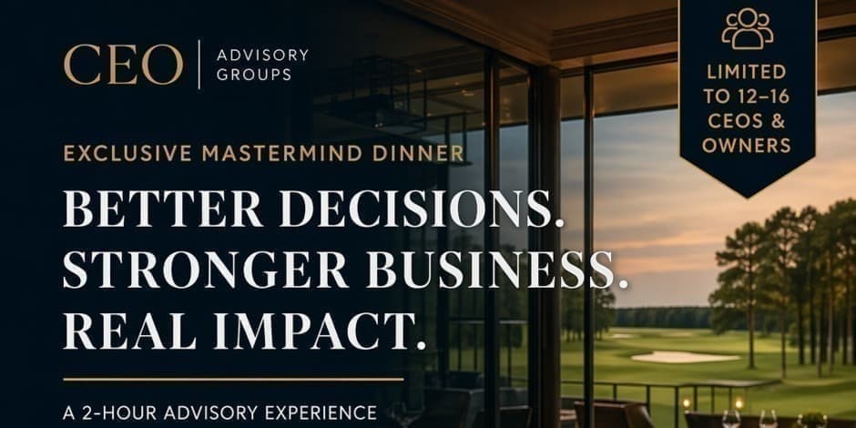 Executive  Mastermind Dinner Hosted by  CEO  Advisory Group Board Vilnius